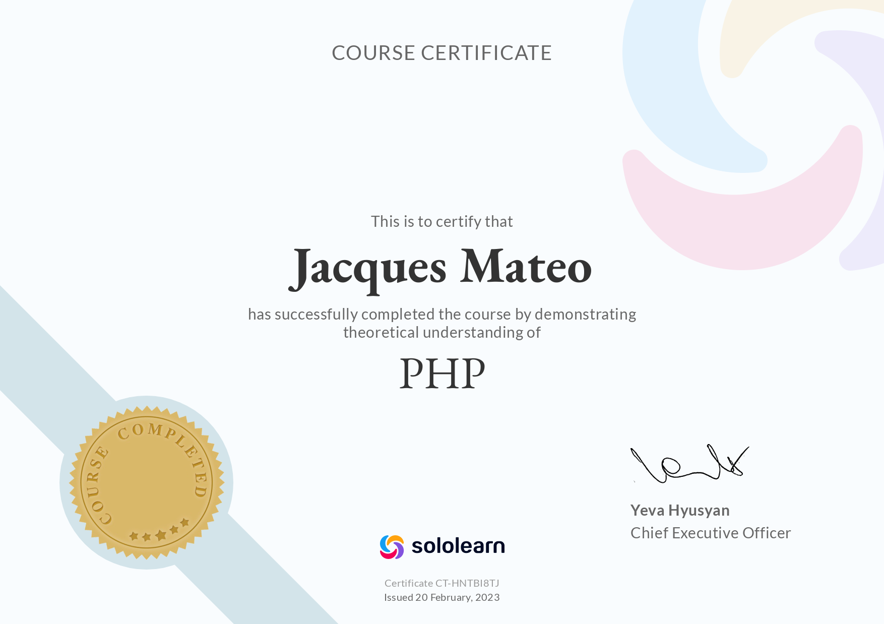 Certificat PHP